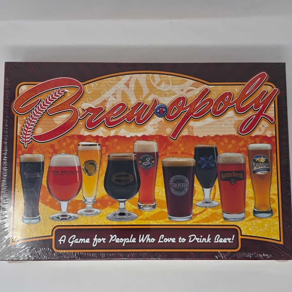 Brew-opoly Board Game Late for the Sky Beer Theme Trading Game New Sealed